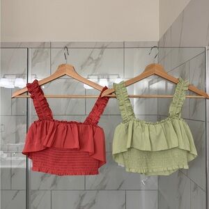 Forever 21 Ruffle Crop Tops
